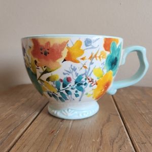 Pioneer Woman "Willow" Large Mug/Soup Cup with Lid (27 oz)